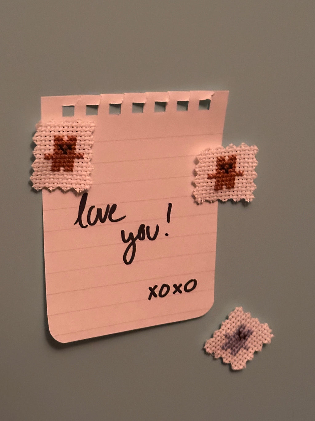 Cute Bear Cross-Stitch Magnet (Set of 3)
