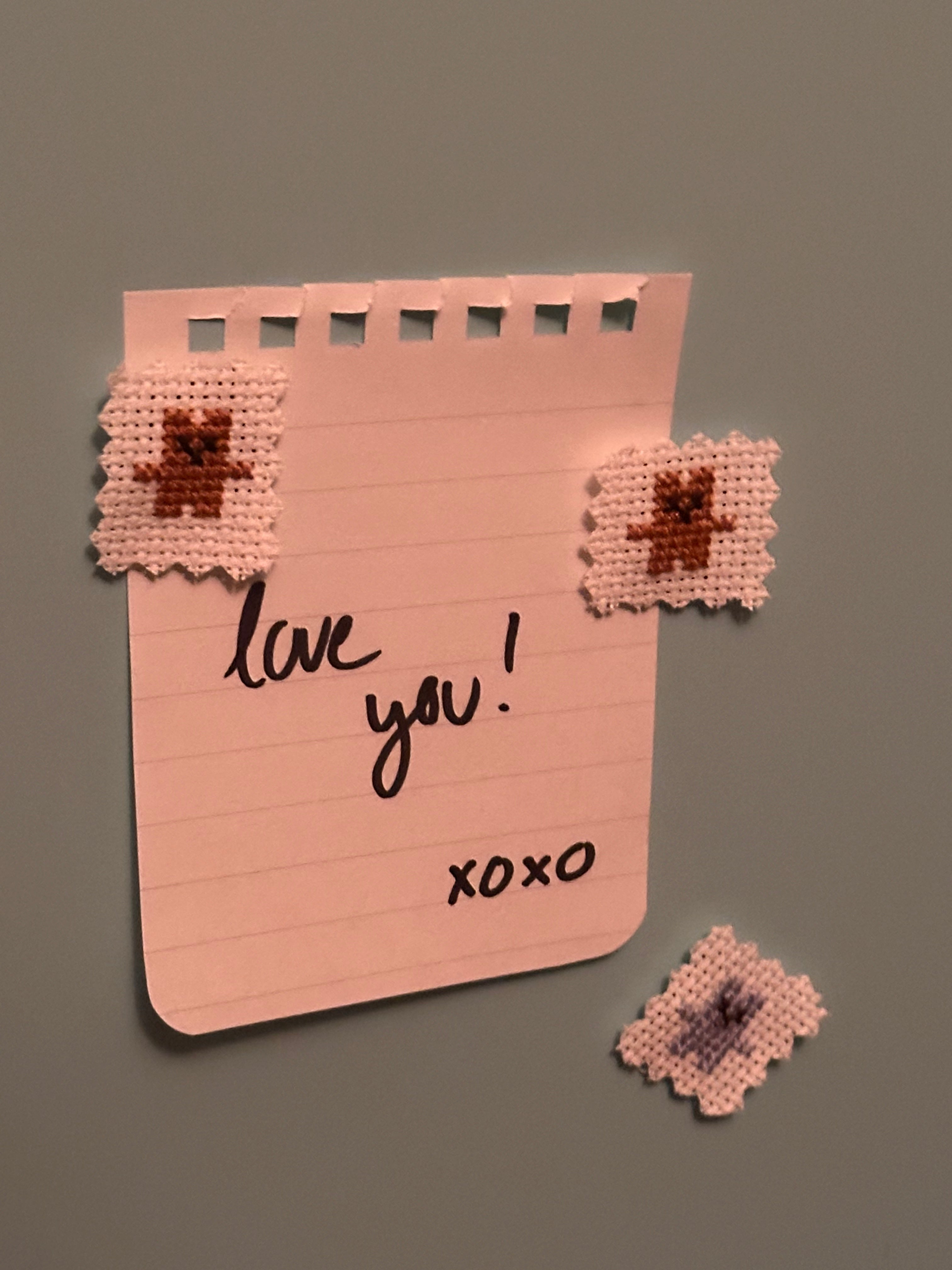Cute Bear Cross-Stitch Magnet (Set of 3)